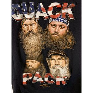 Delta QUACK PACK  Duck Dynasty USA Flag‎ Men’s Sz Medium T-Shirt